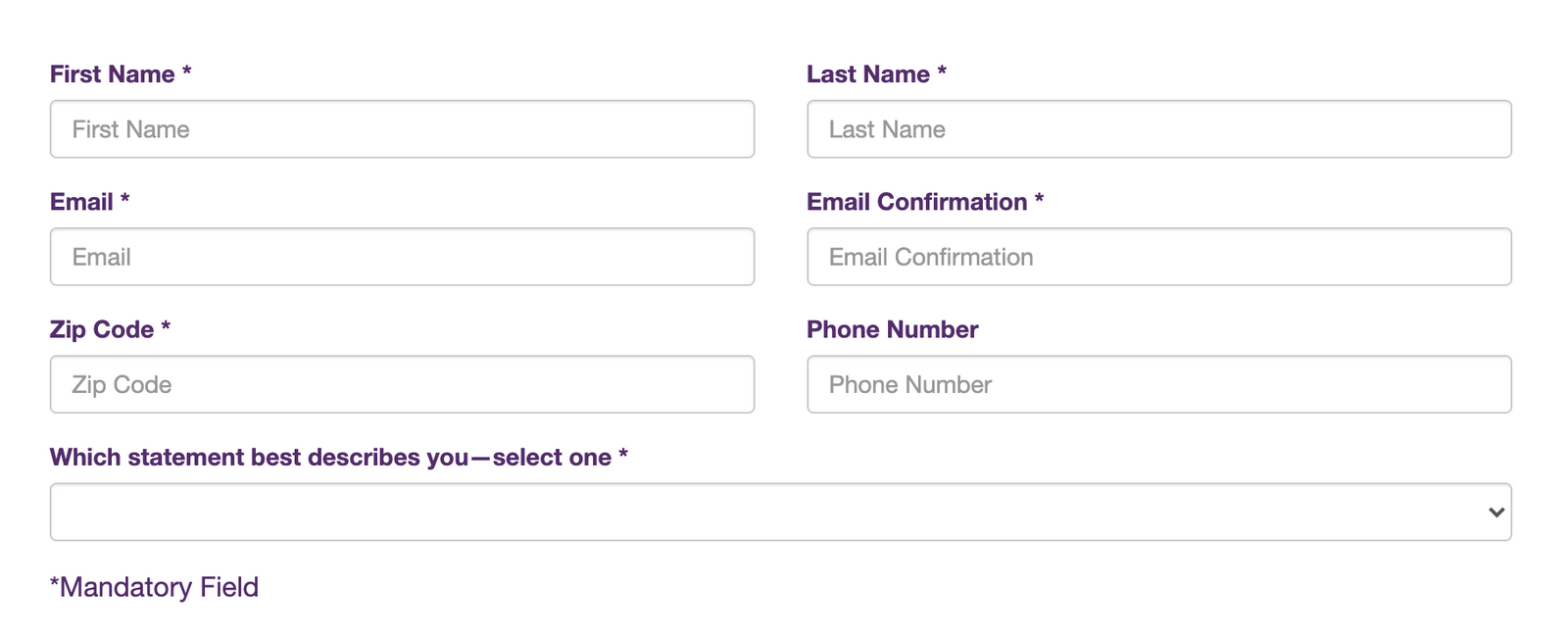 Registration form on Hetlioz.com